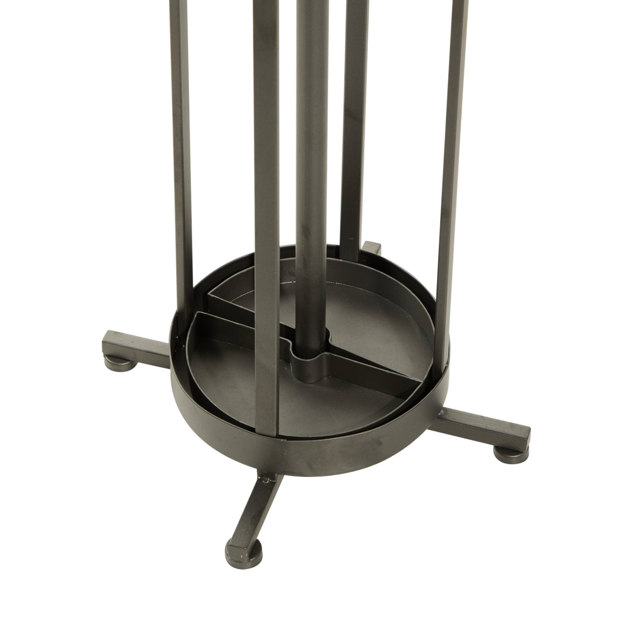 Black Metal Industrial Coat Rack, 19" x 77"